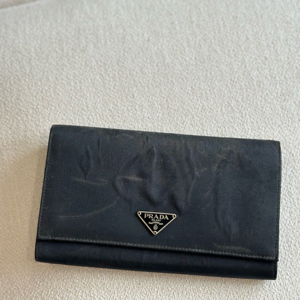 Prada Classic Black Leather Wallet
